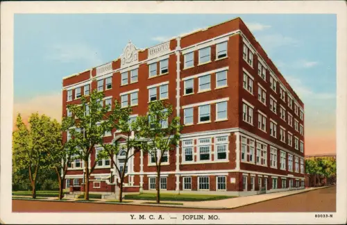 Postcard Joplin Missouri Gebäude Y.M.C.A. 1938