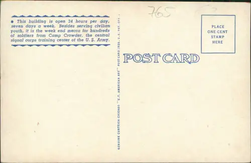 Postcard Joplin Missouri Gebäude Y.M.C.A. 1938