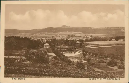 Ansichtskarte Bad Berka Blick v. d. Wilhelmsburg 1918