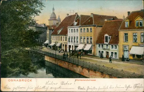 Ansichtskarte Osnabrück Herrenteichstrasse 1904