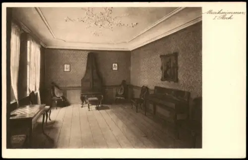 Frankfurt am Main Goethehaus Innenansicht Musikzimmer im 1. Stock 1920