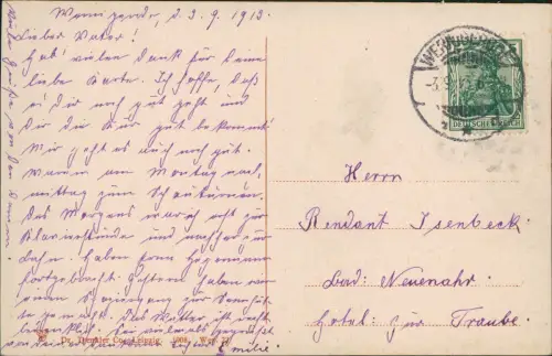 Ansichtskarte Wernigerode Am Westerntor - Straßenpartie 1913