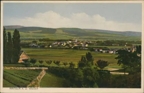 Ansichtskarte Rinteln Fernblick auf die Stadt 1937