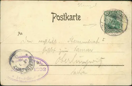 Düsseldorf RESTAURATION ZUR MASCHINEN HALLE Jugendstil Art Nouveau 1902