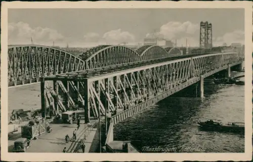 Postkaart Rotterdam Rotterdam Maasbruggen 1938
