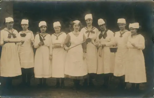 Frauen Köchinen Koch Gruppenbild Waltershausen 1919 Privatfoto
