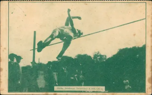 Ansichtskarte Hamburg Hochspringer Leichtathletik Hamburger Turnerschaft 1912