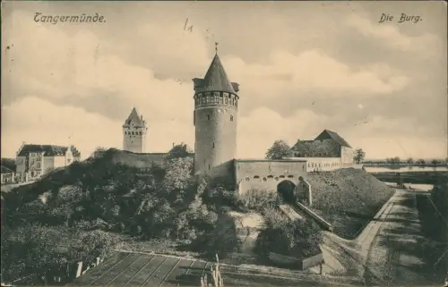 Ansichtskarte Tangermünde Partie an der Burg 1906
