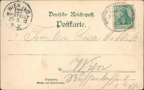 Ansichtskarte Magdeburg Restaurant Salzquelle Boote - Blaudruck 1902