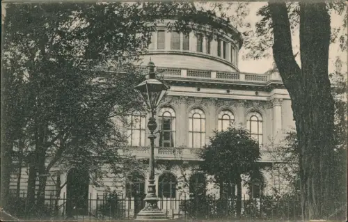 Ansichtskarte Magdeburg Stadttheater, Laterne Seitenansicht 1907