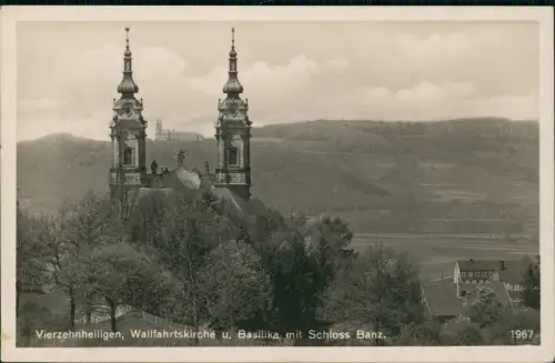 Bad Staffelstein Wallfahrtskirche u. Basilika mit Schloss Banz 1934