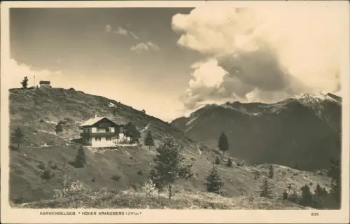 Ansichtskarte Mittenwald KARWENDELGEBIRGE HOHER KRANZBERG 1930