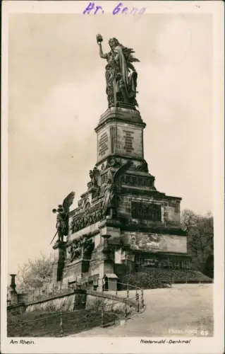 Rüdesheim (Rhein) National-Denkmal Niederwalddenkmal am Rhein 1935