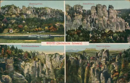 Ansichtskarte .Sachsen Sächsische Schweiz Basteigebiet  1921 Stempel WEHLEN