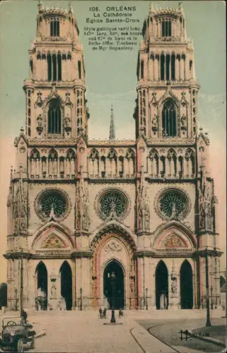 CPA Orleans Orléans Cathédrale Eglise Sainte-Croix 1920