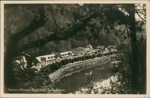 Postcard Gießhübl-Sauerbrunn Kyselka Mattonis Kurort 1930