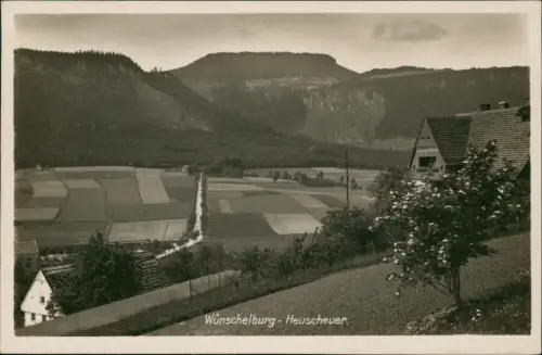 Postcard Wünschelburg Radków Stadtpartie Heuscheuer 1934