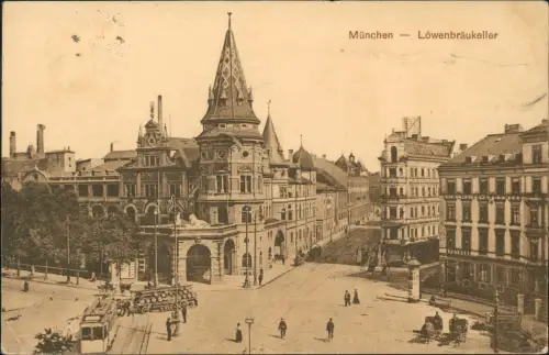 Ansichtskarte München Löwenbräukeller 1929