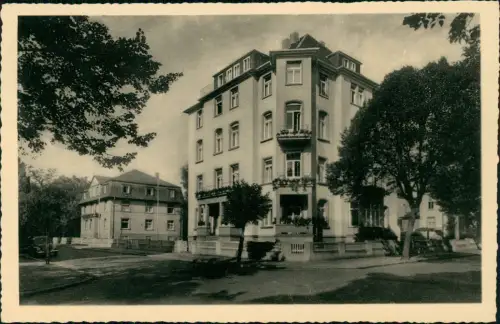 Ansichtskarte Bad Nauheim Straßenkreuzung Kurheim Haus Gutenberg 1958