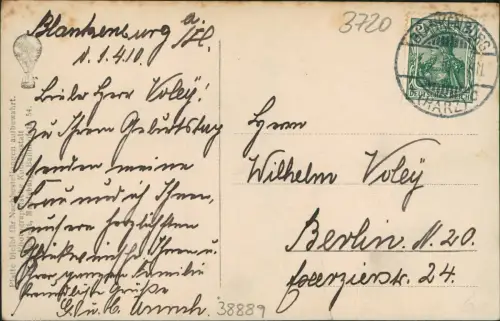 Ansichtskarte Bad Blankenburg Fassade Gründerzeithaus 1910