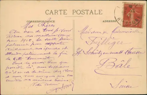 CPA Breuches-les-Luxeuil Stadtpartie 1916