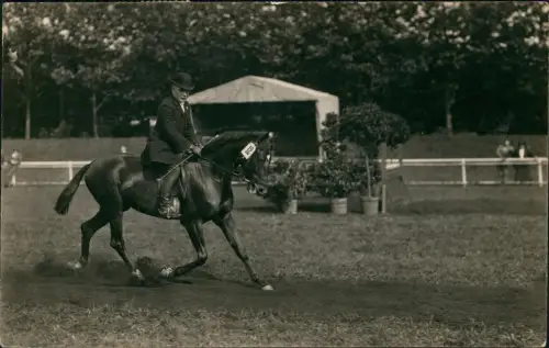 Ansichtskarte  Sport - Pferdesport Turnier Reiter Pferd 1927  gel. Stempel Köln