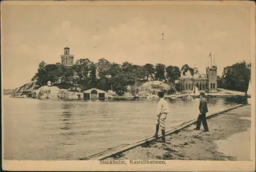 Postcard Stockholm Kastellholmen. 1923
