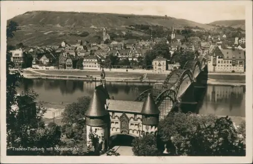 Ansichtskarte Traben-Trarbach Moselbrücke 1931