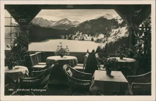 Ansichtskarte Obersdorf Waldhotel Freibergsee - Veranda 1930