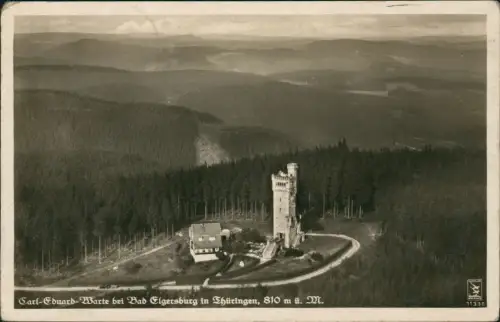 Ansichtskarte Elgersburg Luftbild Carl-Eduard-Warte 1937