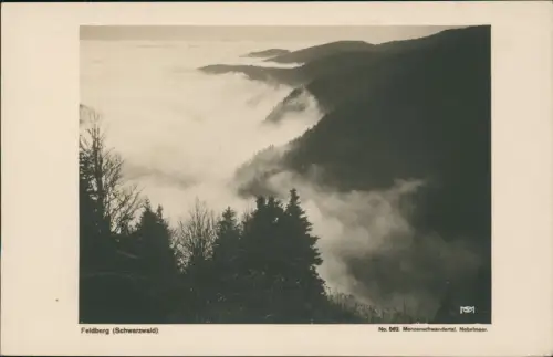 Titisee Neustadt Menzenschwandertal, Nebelmeer  Feldberg Schwarzwald 1929