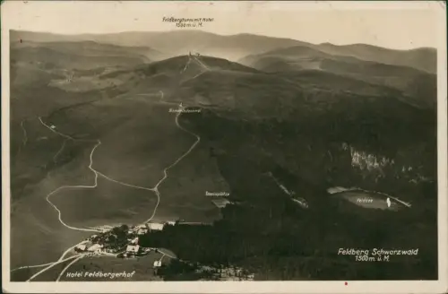 Feldberg (Schwarzwald) Feldberg Schwarzwald Luftbild Wege Feldsee 1938