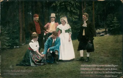 Ansichtskarte Bad Elster Goethe Festspiel, Herrmann u. Dorothea 1911