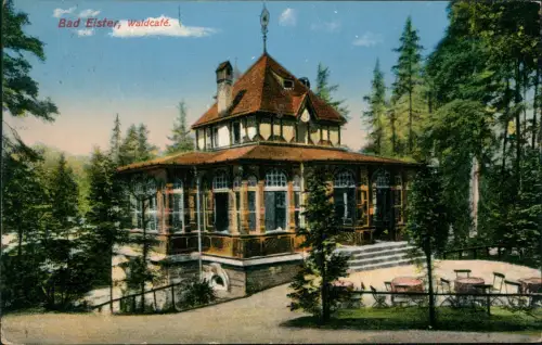 Ansichtskarte Bad Elster Waldcafé. 1913