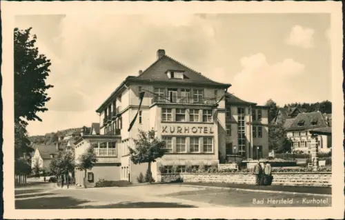 Ansichtskarte Bad Hersfeld Partie am Kurhotel Fotokarte 1930