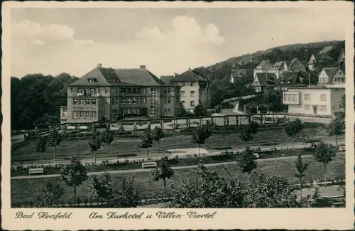 Ansichtskarte Bad Hersfeld am Kurhotel u. Villen-Viertel 1934