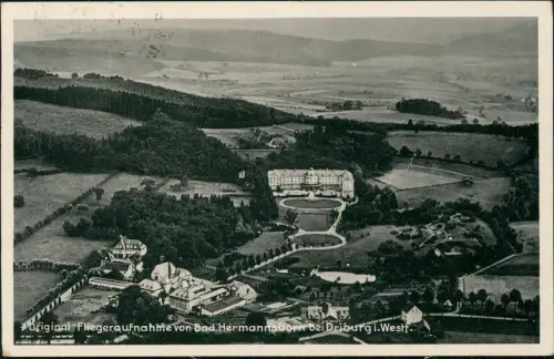 Ansichtskarte Bad Hermannsborn-Bad Driburg Luftbild Fliegeraufnahme 1938