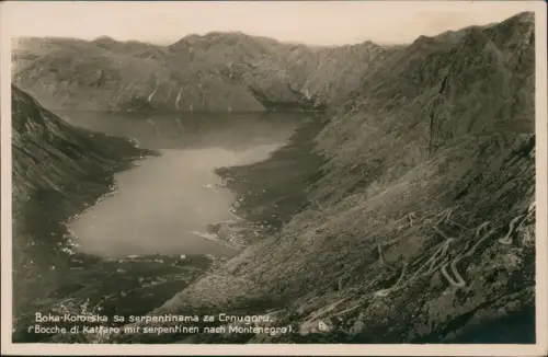Kotor Cattaro (Котор) Boka-Kotorska serpentinen nach Montenegro 1928