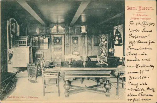 Ansichtskarte Nürnberg Germ. Museum. I. Holsteiner Wilstermarsch 1909