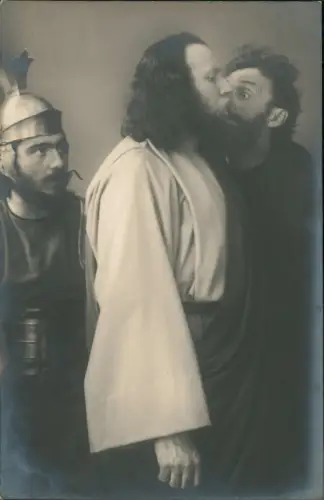 Ansichtskarte Oberammergau Passionsspiele Der Verrat - Fotokarte 1910