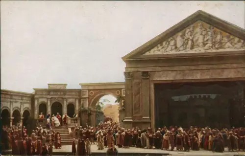 Ansichtskarte Oberammergau Passionsspiele Empörung 1922