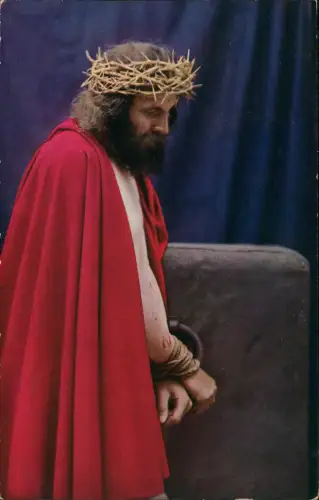 Ansichtskarte Oberammergau Passionsspiele Jesus an der Geißelsäule 1922