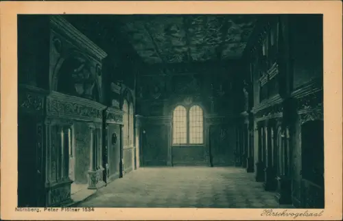 Ansichtskarte Nürnberg Peter Flötner 1634 Hirschvogelsaal 1928