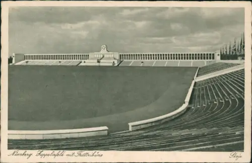 Ansichtskarte Nürnberg Zeppelinfeld mit Festtribune 1940