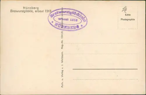 Ansichtskarte Nürnberg Bratwurstglöcklein - Innen, Fotokarte 1929