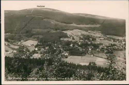 Postcard Bad Flinsberg Świeradów-Zdrój Stadt mit Heufuder 1941