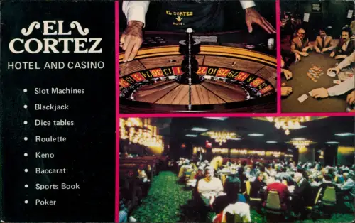 Postcard Las Vegas EL Cortez Casino MB Nevada USA 1980