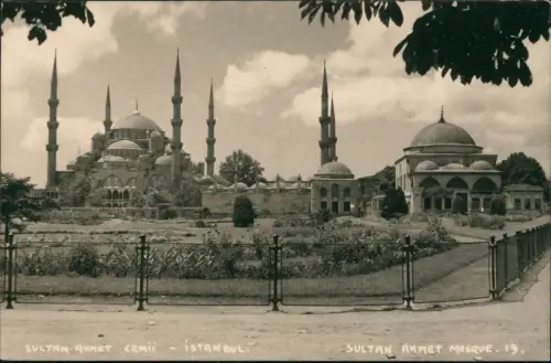 Postcard Istanbul Sultan Ahmet Camii 1962