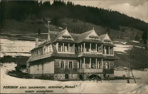 Postcard Poronin Pensionat Muran 1915  Zakopane Tatra Tatry