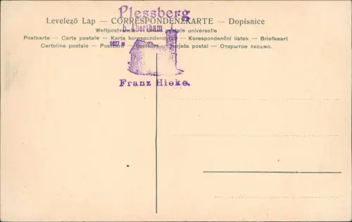 Postcard Abertham Abertamy Pleßberg Erzgebirge Warte im Winter 1912